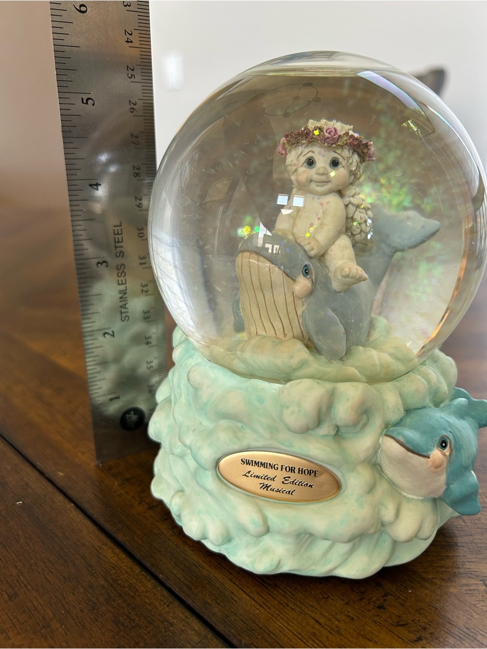 Dreamsicles Limited Edition “Swimming for Hope” Musical Snow Globe